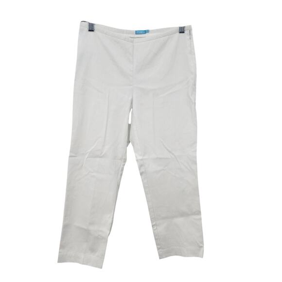 J. Mclaughlin White Side Zip Casual Crop‎ Pants Size 4 - Picture 1 of 5